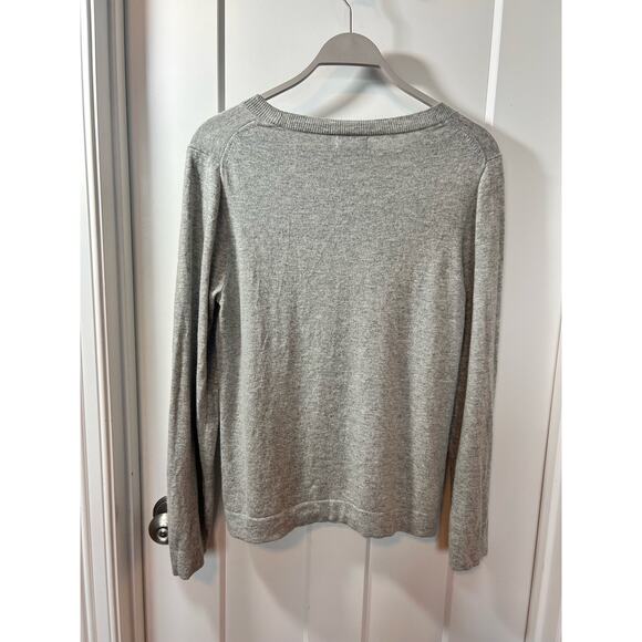 J. Crew Women’s Heather Wool Knit Crewneck Sweater Pullover Gray Size Large - Picture 8 of 11